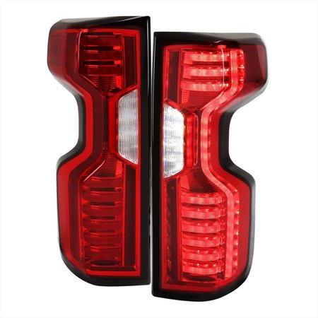 SPEC-D TUNING 20-22 2500 HD AND 3500 HD LED TAIL LIGHTS CHROME HOUSING AND RED LENS, 2PK LT-SIV1915RLED-FS